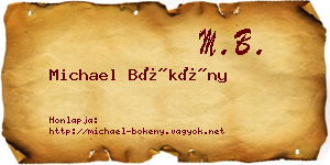 Michael Bökény névjegykártya